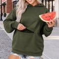 thumbnail image 5 of Mineart Women's Athletic Hooded Relaxed Long Sleeve Pullover Sweatshirt with Zipper Pocket Tops for Everyday Casual Street Looks Fall Winter, 5 of 10