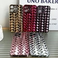 thumbnail image 5 of for iPhone Case,Luxury ElectroPlated Weave Flash Soft TPU Silicone Camera Lens Protection Soft Shockproof Phone Case (Purple,iPhone 14 Plus), 5 of 6