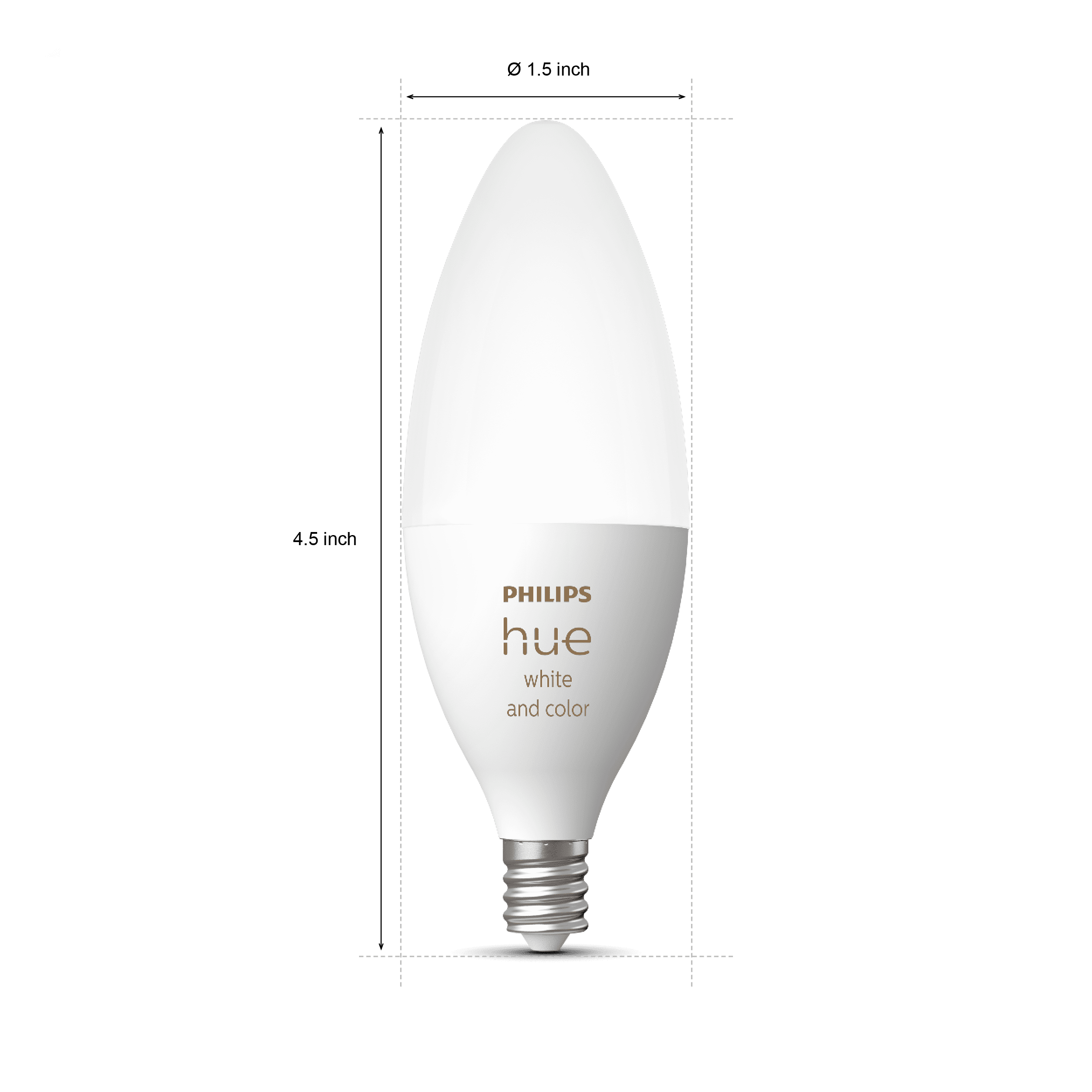 Philips Hue White and Color Ambiance E12 Bulb, 60W, Bluetooth and