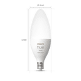 thumbnail image 5 of Philips Hue White and Color Ambiance E12 Bulb, White, 60 Watts, 5 of 7