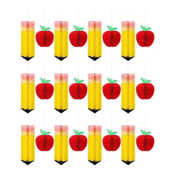 School Party Hanging Decorations Back to School Honeycomb Centerpieces B1I1