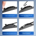 thumbnail image 3 of 16inch Windshield Wipers, Multi-Layer Silicone Rubber Wiper Blades, Streak-Free & Ultra-Quiet All-Weather Performance, Replacement for Car 1 Pack, 3 of 8