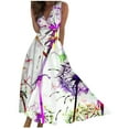thumbnail image 2 of Viikei Womens Dresses for Wedding Guest,Dresses for Women Clearance,Women's Summer Print Casual Loose Sleevless V-Neck Dress Purple XXXL, 2 of 5