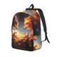 thumbnail image 1 of Easygdp Red And Gray Flame Fox Mochila de Lona Resistente para Laptop, Compatible con Laptops de 15 a 17 pulgadas, Ideal para Escuela, Trabajo y Viajes-Medium, 1 of 5