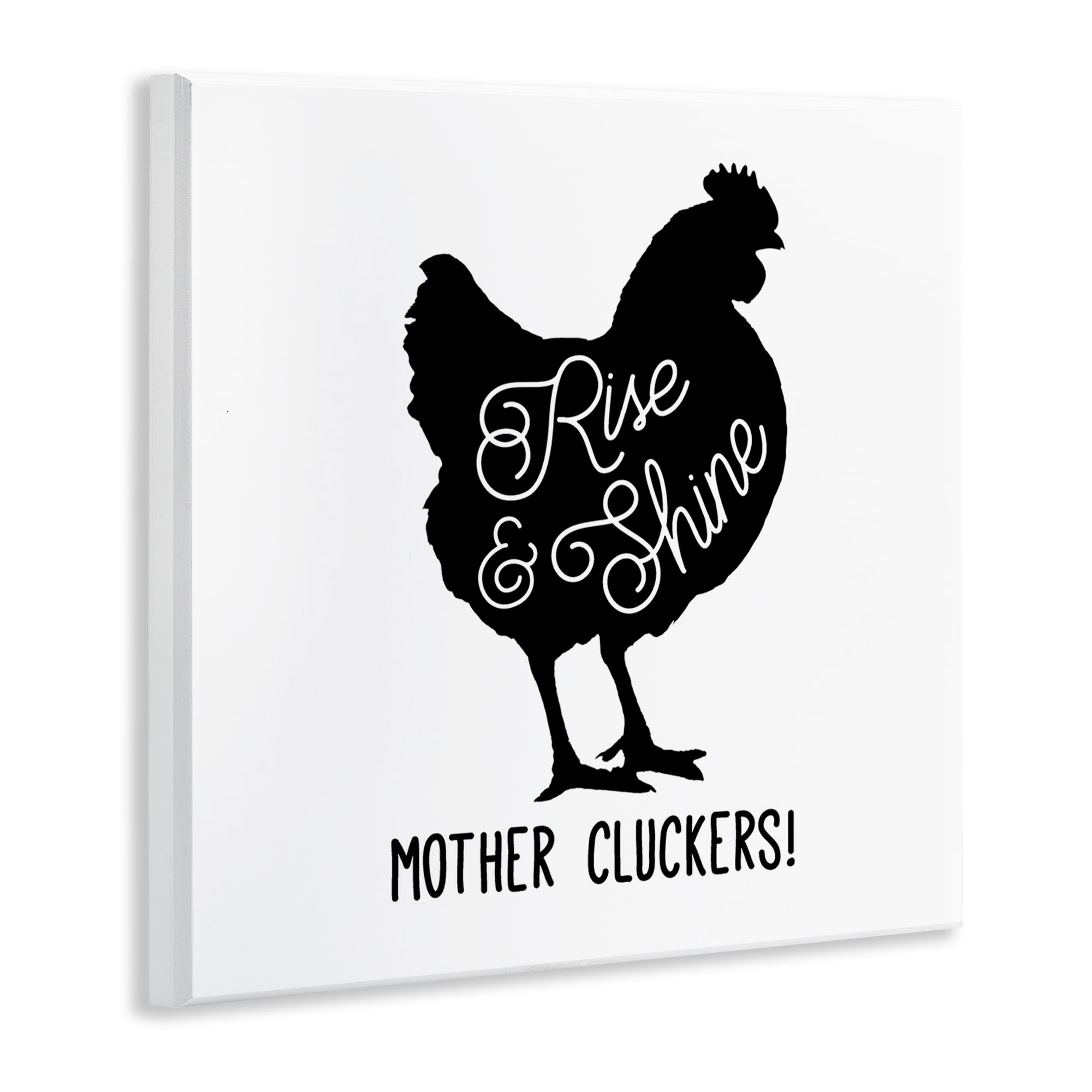 Stupell Industries Sassy Rise & Shine Rooster Animals Painting Unframed Art Print Wall Art, 12 x 12