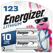 Energizer 123 3V Lithium Photo Batteries (2 Pack), CR123A High Power Lithium Batteries Compatible with Cameras, Flashlights, Electronics and More