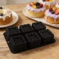thumbnail image 4 of fsxdhpcsgfc 6 Cavity DIY Silicone Round Chocolate Cake Square Scented Candle Mould For Cake Cupcake Dessert Funnel Cake Mix And Small round Cake Pan Cake Writing Pen Stainless Steel Lasagna Pan, 4 of 5
