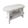 thumbnail image 2 of Almencla Wood Stool Plant Stand Oval Decorative Bonsai Rack for Garden Desktop Office White, 2 of 8