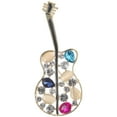 thumbnail image 1 of MasteelfCA Rhinestone Guitar Brooch Pin Crystal Guitar Lapel Pin Musical Instrument Lapel Pin, 1 of 7