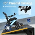 thumbnail image 2 of Zygenair Foldable Aluminum Electric Wheelchair for Adults, 350 lbs Heavy Duty Motorized Power Chair, 30-Mile Range, 500W Brushless Motor, 12° Climb, Dual Batteries, Blue, 2 of 8