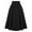 Black, variant on Women's High Waist Pleated Skirt - Vintage Casual Skirt with Pockets, Polyester, US 4-12 Sizes, Daily Beach Wear