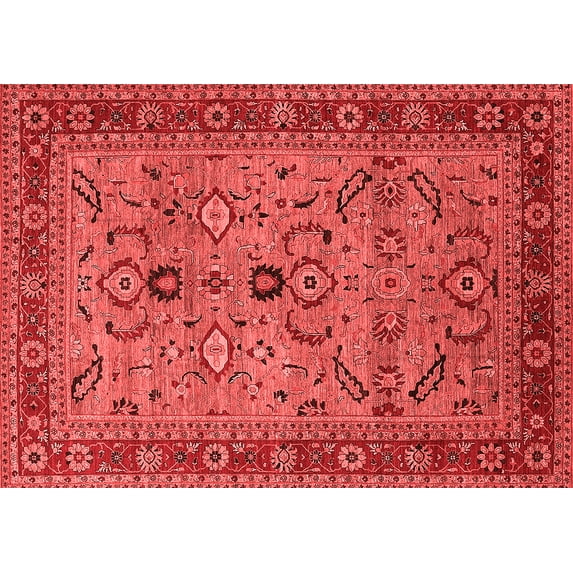 Ahgly Company Indoor Rectangle Oriental Red Industrial Area Rugs, 2' x 5'