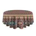 thumbnail image 5 of Orange Paisley Pattern Round Tablecloth 60"x60",Wrinkle Wipeable Table Cloth for Kitchen Dining Room Picnic Patio Party, 5 of 6