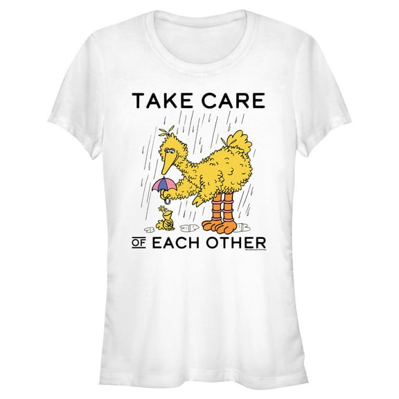 Junior's Sesame Street Take Care of Each Other  Graphic T-Shirt