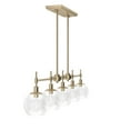 thumbnail image 5 of Hunter - Xidane 5-light Alturas Gold, Extra Large Chandelier, Dimmable, Mid Century Modern Style, Linear Shaped, for Bedrooms, Kitchens, Dining, Living Rooms - 19747, 5 of 9