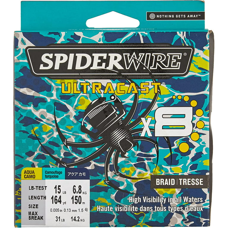 SpiderWire Superline Ultracast Braid, Aqua Camo, 15lb