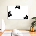 thumbnail image 3 of Elephant Stock Cat Curiosity Wall Art - Horizontal Canvas Wall Art - Living Room Wall Decor - Kids And Nursery Canvas - White And Black Decor - 12" x 8", 3 of 8
