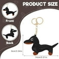 thumbnail image 3 of 2 PCS Leather Dachshund Keychain, Dachshund Keychain Bag Pendant Key Chain Cute Puppy Dog Charm Gifts, Yellow, 3 of 7
