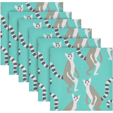 

BESTKITTY Wild Animal Blue Cloth Napkins Set of 6 Soft Dinner Napkins 20 x 20 in Washable Reusable Square Table Napkins for Home Christmas Holiday Party Wedding