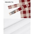 thumbnail image 6 of Country Star Berry Retro Red Plaid Window Curtain Kitchen Cabinet Coffee Tie-Up Valance Curtain Rod Pocket Short Curtain, 6 of 6