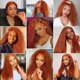 thumbnail image 3 of Hair Bundles Yuksoocosh, naranja quemado, onda profunda, 45, 50, 55 cm, 3 of 8