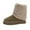 Khaki, variant on Dasayo Chunky Booties for Women Furry Black Ankle Comfort Round Toe Winter Wide Width Boots Womans Shoes 36