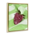 thumbnail image 2 of Stupell Industries Contemporary Glimmer Strawberry on Green Gold Floating Frame Canvas Art, 17 x 21, by LISH Creative, 2 of 8