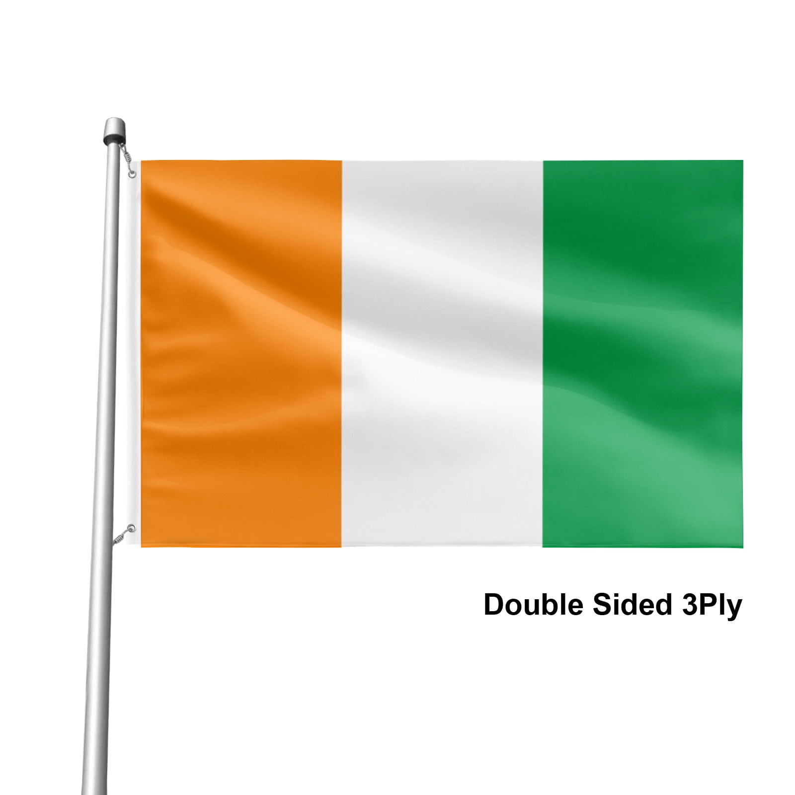 Livetty Double Sided 3 layers Flags 4x6 Ft Ivory Coast Flags Banner for Yard Decoration Garden Display For World Soccer Play