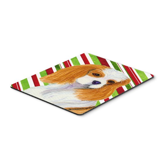 "Cavalier Spaniel Candy Cane Holiday Christmas Mouse Pad Hot Pad or Trivet"