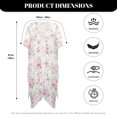 thumbnail image 6 of HELLHERO Vacation Vibe Beach Cover Up for Summer High Quality Fabrics Casual Bathing Suit Cover Up Pink Roses Pattern, 6 of 6