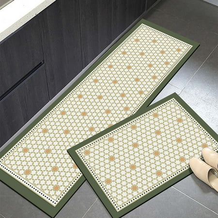 

MGPFQ Kitchen Rugs And Mats Set Of 2 Seasonal Holiday Cooking Sets Low-Profile Non-Slip Floor Mats For Home Kitchen Decor - 16x24 And 16x47 Inch