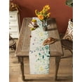 thumbnail image 4 of Hokiten Table Runners 90 Inches Long Dress Scarves, Yellow Floral Summer Farmhouse Coffee/Dining/Kitchen Table Runner for Living Room, Vintage Green Botanical 13x90 Inch, 4 of 7