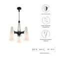 thumbnail image 7 of Beacon 3-Light Pendant Light Opal Black, 7 of 7