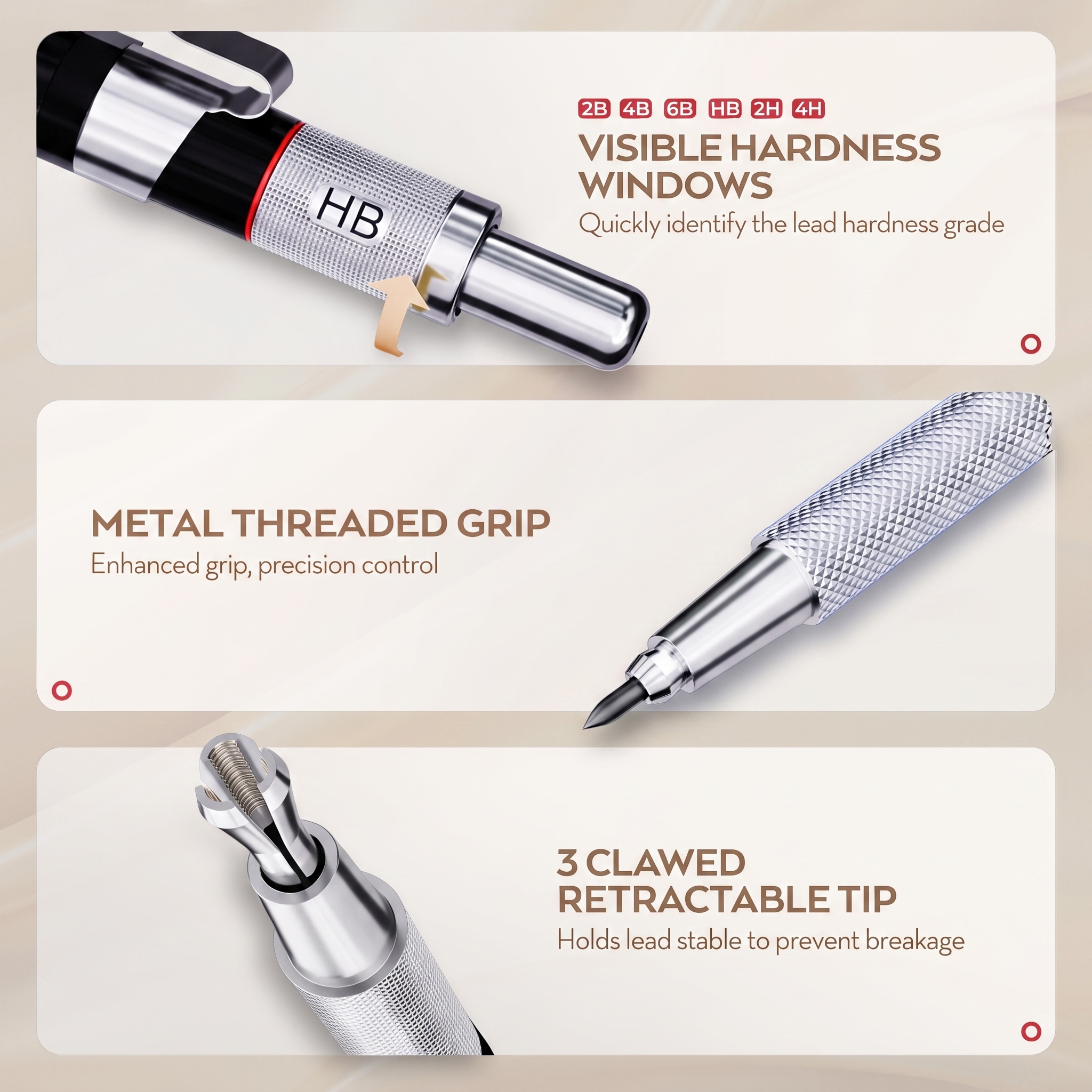 NicPro 6-Piece Metal Mechanical Pencil Drafting Set photo 4