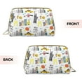 thumbnail image 3 of Xecao New York Print Fashion Makeup PVC Bag Large Capacity Travel Cosmetic Bag for Women Organizer Toiletry Clutch, 3 of 8