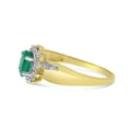thumbnail image 4 of 10k Yellow Gold Oval Emerald And Diamond Ring, 4 of 6