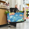 thumbnail image 6 of Cloud Large Foldable Oxford Cloth Storage Bin Cube Organizer with Grocery and Picnic Baskets, 6 of 7