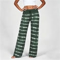 thumbnail image 5 of HomeDM Pants for Women Wide Leg Tie-Dye Striped Pants with Pockets Green Drawstring Lounge Trousers for Athletic Work Size M, 5 of 6