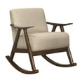 thumbnail image 2 of OakvillePark Hamilton Fabric Upholstered Rocking Chair, Light Brown, 2 of 7