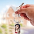 thumbnail image 6 of Customizable Metal Photo Keychain With Engraved Text In Gift Box For Keys Bag Paper A 8.2X2.5cm Personalized Memorial Gift For All Season, 6 of 7