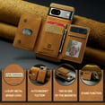 thumbnail image 4 of 2 In 1 Wallet Case Compatible with Google Pixel 8a, Premium PU Leather Phone Case Back Cover Magnetic Detachable with Trifold Wallet Card Holder Pocket for Google Pixel 8a, Brown, 4 of 10