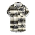 thumbnail image 2 of Xysaqa Men's Big & Tall Button Down Shirts Palm Tree Tropical Printed Short Sleeve Beach Hawaiian Shirt for Men Trendy Casual Summer Vacation Outfits 3X 4X 5X on Clearance, 2 of 5