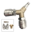 thumbnail image 3 of 3 Way Compressed Air Distributor Connector Y Splitter 1/4 Interface Compressor B, 3 of 5