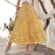 thumbnail image 5 of Falda larga estilo boho con dobladillo asimétrico y estampado floral fluido para mujer, L, 5 of 5