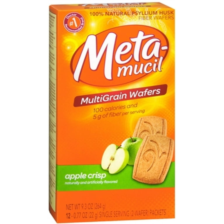 Metamucil Fiber Wafers Apple Crisp 24 Each Pack of 2