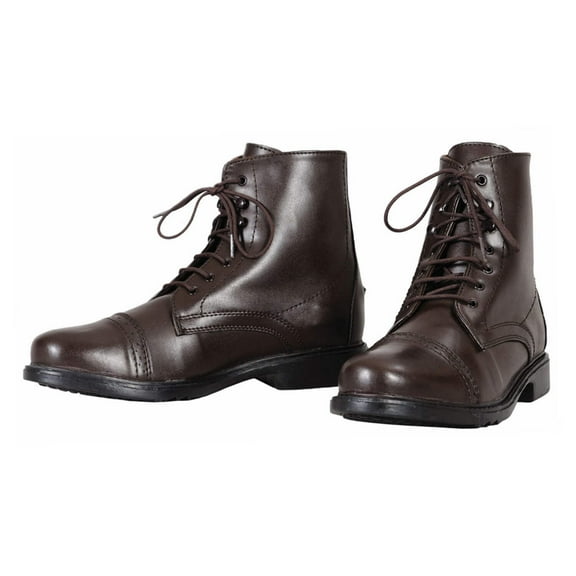 TuffRider Womens Starter Lace Up Laced Paddock Boots Mocha 75
