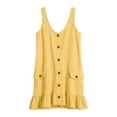 thumbnail image 4 of LIaqionyy Mini Dresses for Womens Cotton Linen Summer Scoop Neck Sleeveless Casual Loose Tunic Tank Sundress, 4 of 6