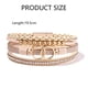 thumbnail image 2 of Pulseras envolventes bohemias, brazalete de cuero, pulseras con cuentas doradas para mujer, pulseras infinitas apilables, joyería con cierre, 2 of 6