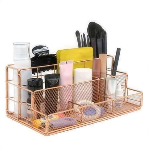 Office organizer for women, beautiful office material with a mesh (pink colour)