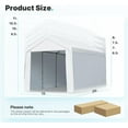 thumbnail image 4 of ADVANCE OUTDOOR Heavy Duty Carport 12' x 20' x 9.5'-11' White, 4 of 8